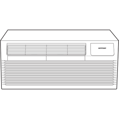 HOTPOINT AH12H09D2B Hotpoint® PTAC Heat Pump Unit with Electric Heat Backup 9,000 BTU, 230/208V, 15amp White