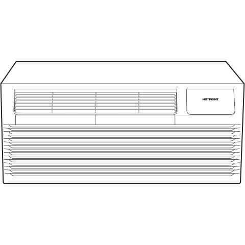 HOTPOINT AH12H07D3B Hotpoint® PTAC Heat Pump 7,000 BTU, 230/208V, 20amp White