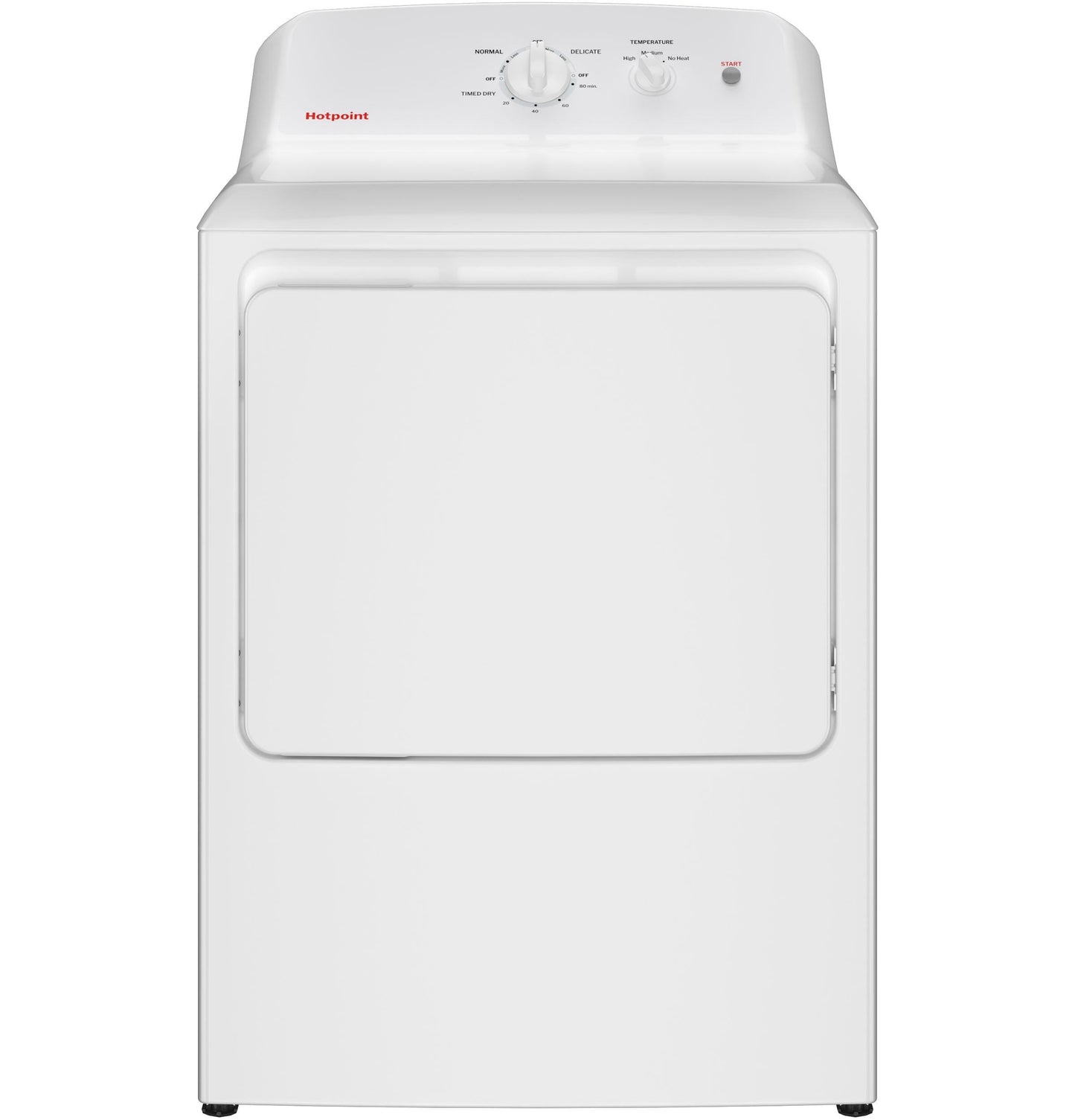 HOTPOINT Hotpoint 6.2 cu. ft. Capacity Gas Dryer with Up To 120 ft. Venting and Shallow Depth White - HTX26GASWWW