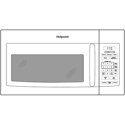 HOTPOINT RVM5160DHWW Hotpoint® 1.6 Cu. Ft. Over-the-Range Microwave Oven White