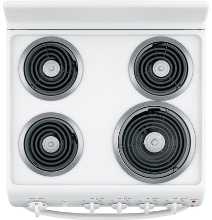 HOTPOINT RAS300DMWW Hotpoint® 24" Free-Standing Front-Control Electric Range White