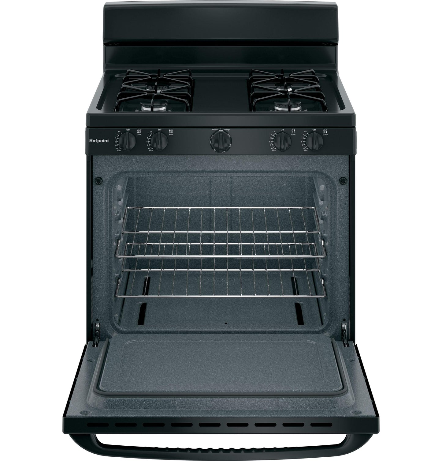 HOTPOINT Hotpoint 30" Free-Standing Gas Range Black - RGBS300DMBB