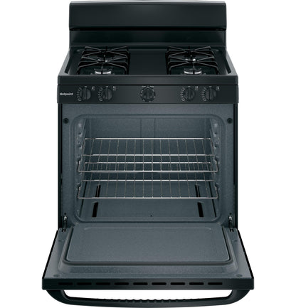 HOTPOINT Hotpoint 30" Free-Standing Gas Range Black - RGBS300DMBB