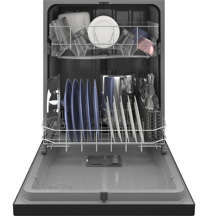 HOTPOINT One Button Dishwasher with Plastic Interior Black - HDF310PGRBB
