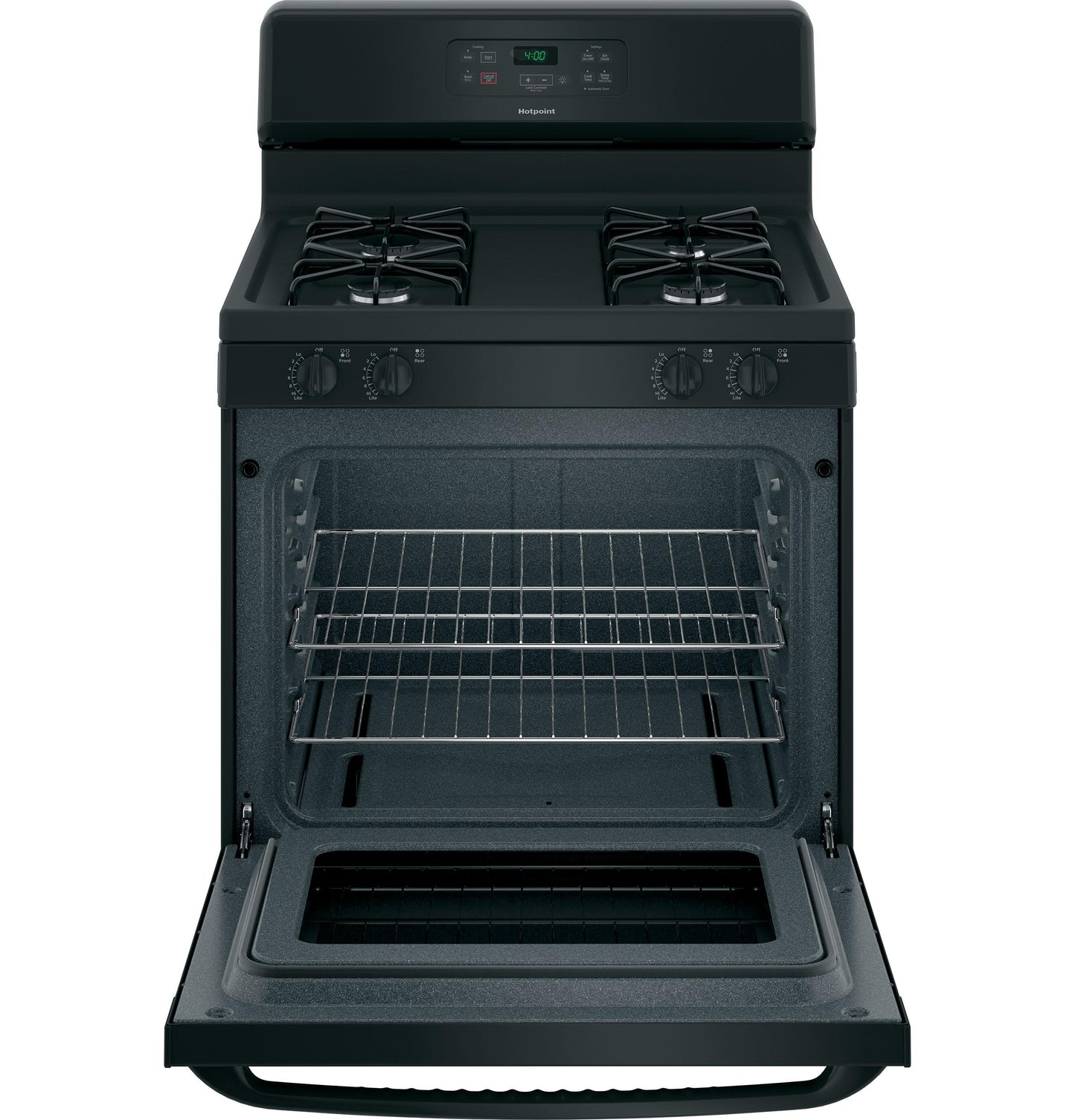 HOTPOINT Hotpoint 30" Free-Standing Standard Clean Gas Range Black - RGBS400DMBB