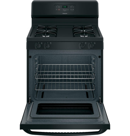 HOTPOINT Hotpoint 30" Free-Standing Standard Clean Gas Range Black - RGBS400DMBB