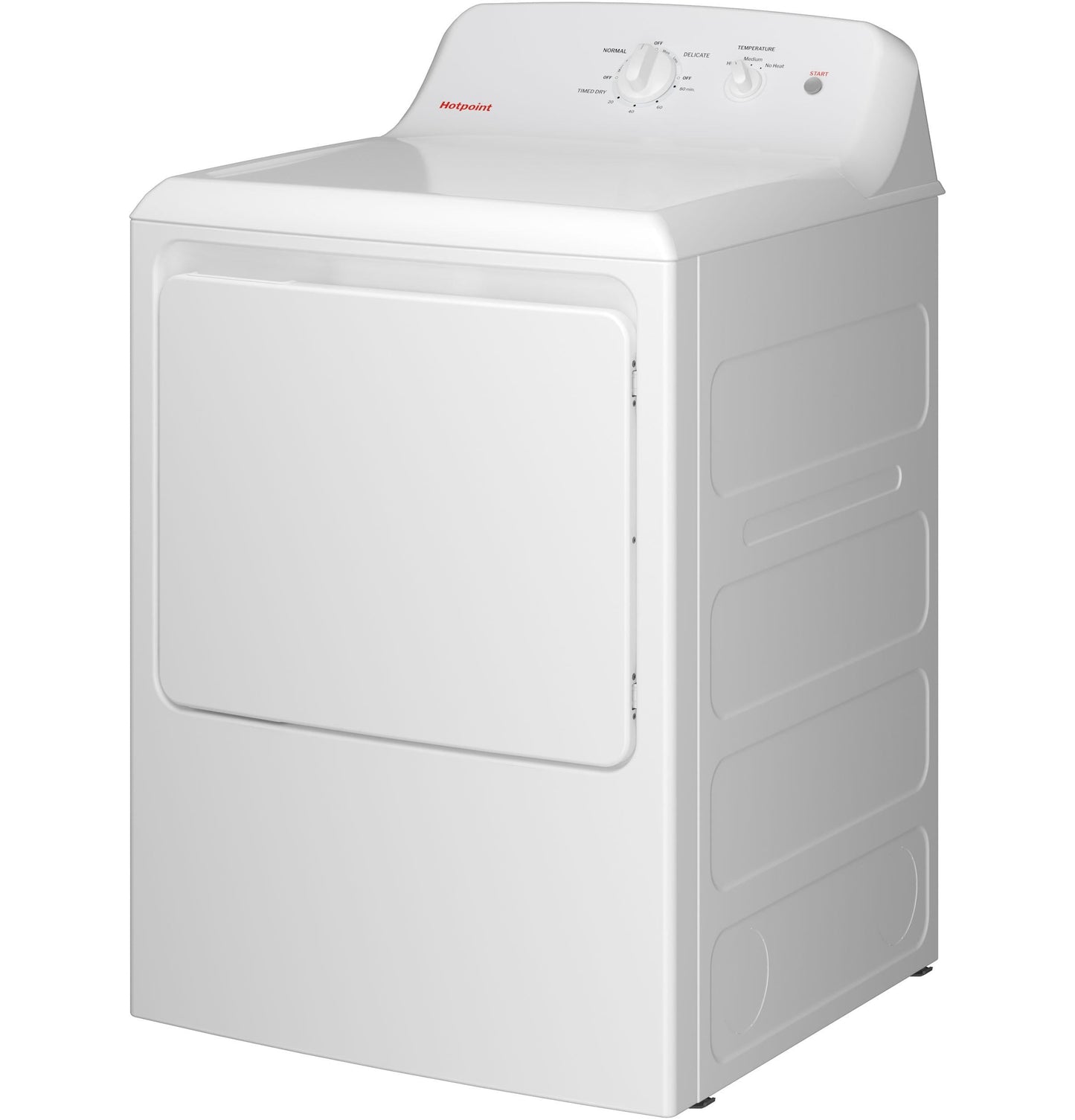 HOTPOINT Hotpoint 6.2 cu. ft. Capacity Gas Dryer with Up To 120 ft. Venting and Shallow Depth White - HTX26GASWWW