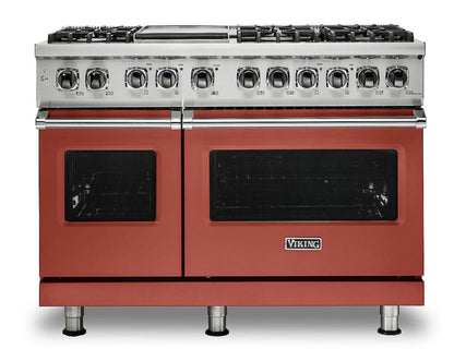Klein Tools VIKING 48" Dual Fuel Range - Viking 5 Series Red - VDR5486GSCLP