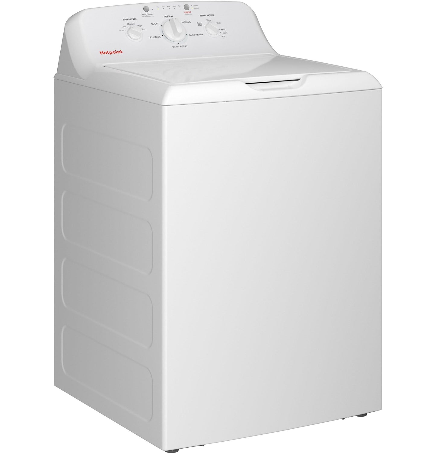 HOTPOINT Hotpoint 4.0 cu. ft. Capacity Washer with in Stainless Steel Basket,Cold Plus and Water Level Control White - HTW265ASWWW