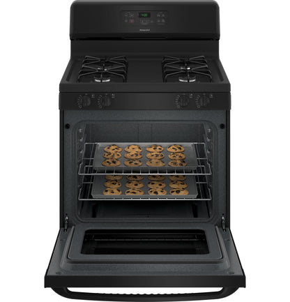 HOTPOINT Hotpoint 30" Free-Standing Standard Clean Gas Range Black - RGBS400DMBB