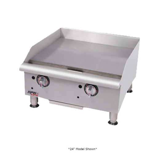 APW Wyott GGM-36S 36" Gas Countertop Champion Griddle with Manual Controls - AWGGM36I