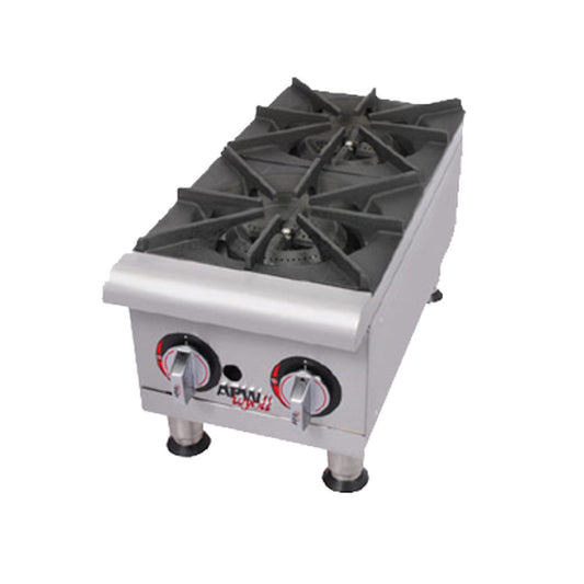 APW Wyott GHP-2i Gas Countertop Champion Hotplate - 2 Burners - AWGHP2I