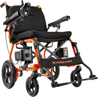 Super Handy GUT166 Foldable Electric Wheelchair Zero Turn 48V 2Ah 250W Dual Motor 4 Mile Range 330 Lbs Max Weight New - GUT166