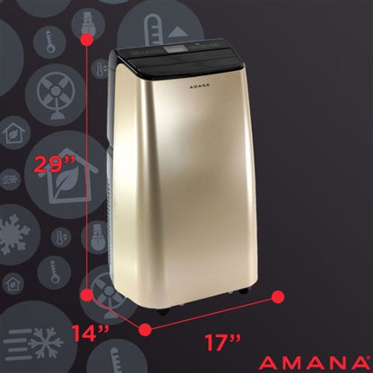 Amana - 10, 000 BTU Portable AC - Black/Gold  -  AMAP101AD-2