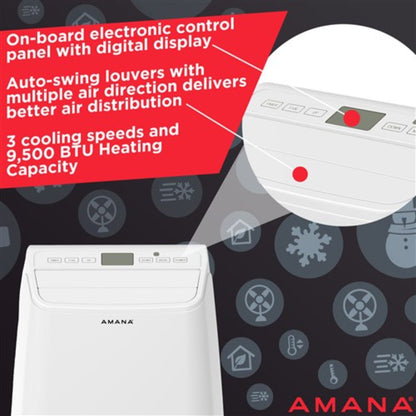 Amana - 13,000 BTU Portable AC Heat/Cool  -  AMAP14HAW