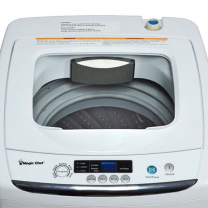 Magic Chef - 0.9 cu. ft. Compact Topload Washer Wash Machines - MCSTCW09W2