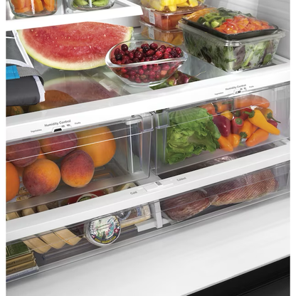 GE 27-cu ft French Door Refrigerator with Ice Maker and Water dispenser (White) ENERGY STAR