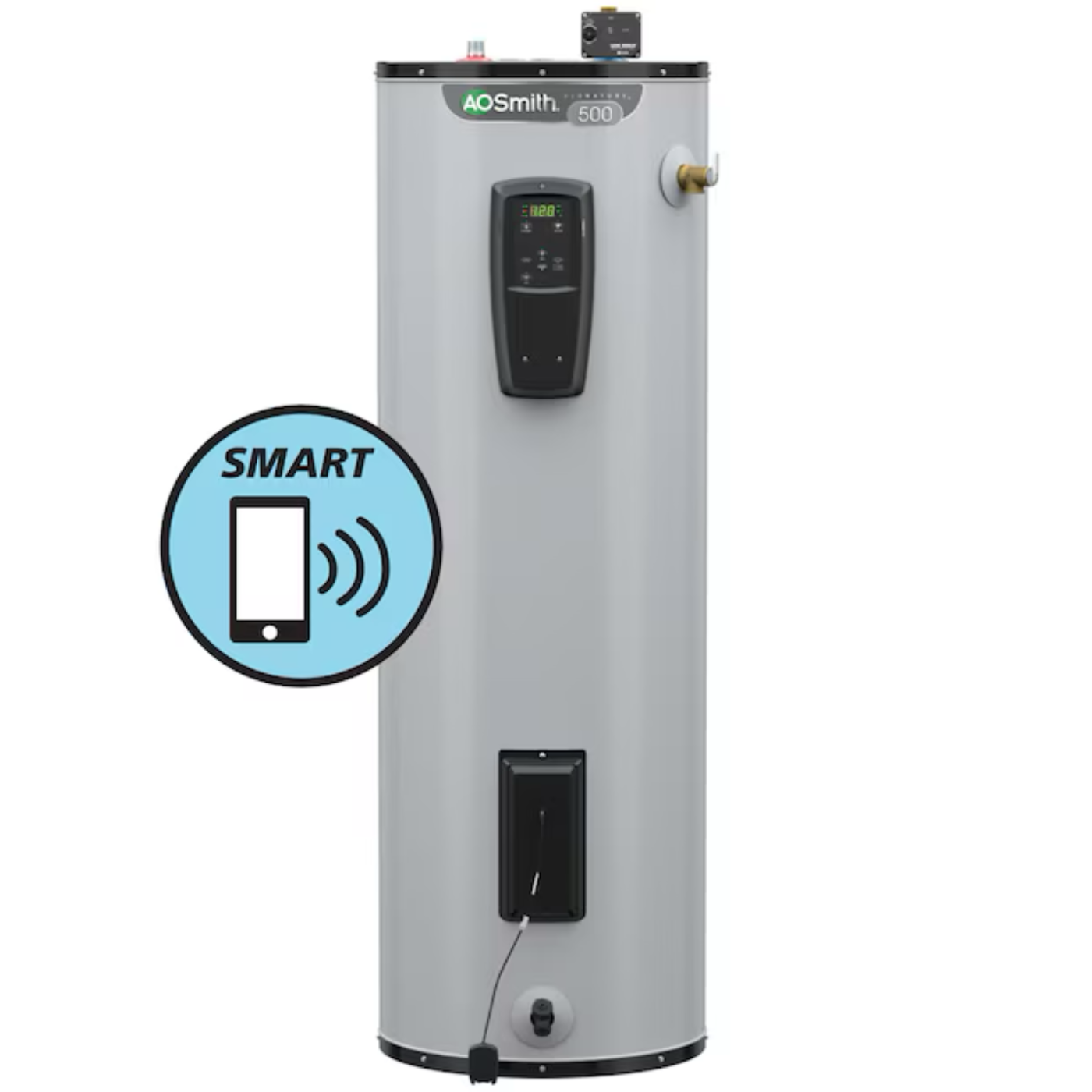 A.O. Smith A. O. Smith Signature 500 Series 40-Gallon Tall Icomm Smart Connectivity 5500-watt Double Element Electric Water Heater - Item #3806366 | Model #EE12-40H55DVF