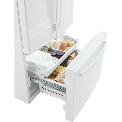 GE 27-cu ft French Door Refrigerator with Ice Maker and Water dispenser (White) ENERGY STAR