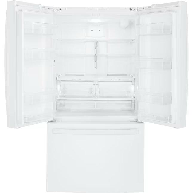 GE 27-cu ft French Door Refrigerator with Ice Maker and Water dispenser (White) ENERGY STAR