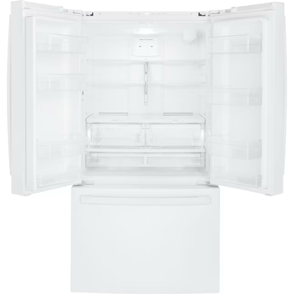 GE 27-cu ft French Door Refrigerator with Ice Maker and Water dispenser (White) ENERGY STAR
