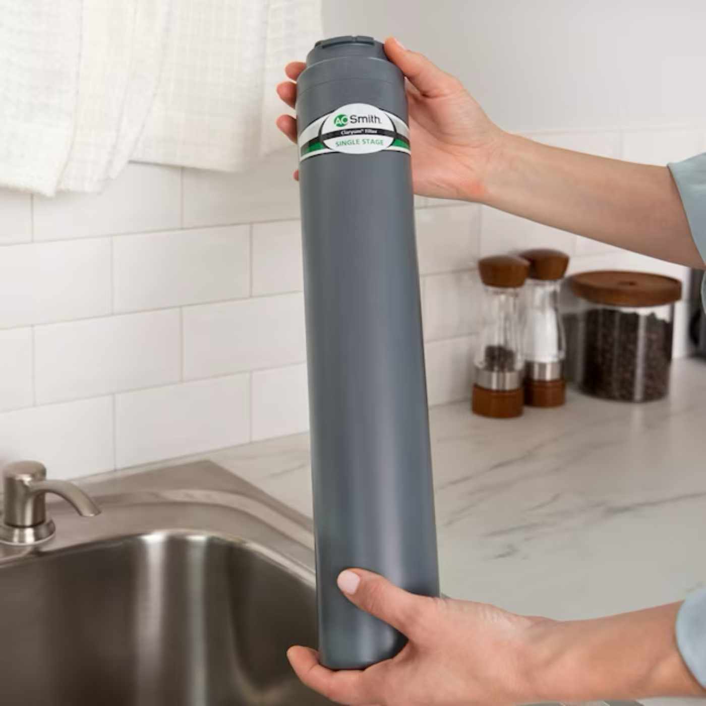 A.O. Smith Advanced Direct Connect Carbon Block Under Sink Replacement Filter -  AO-MF-ADV-R
