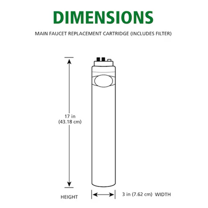 A.O. Smith Advanced Direct Connect Carbon Block Under Sink Replacement Filter -  AO-MF-ADV-R