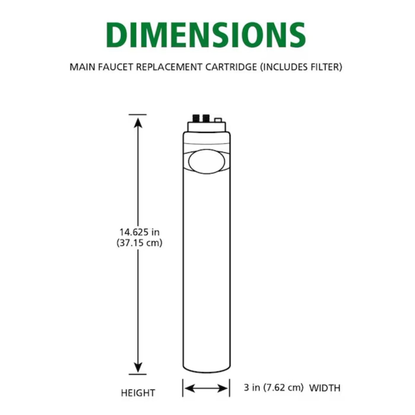 A.O. Smith Direct Connect Carbon Block Under Sink Replacement Filter - AO-MF-R