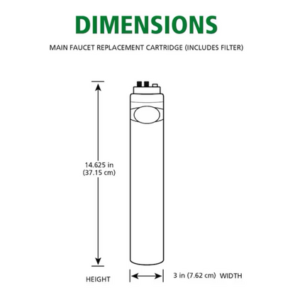 A.O. Smith Direct Connect Carbon Block Under Sink Replacement Filter - AO-MF-R
