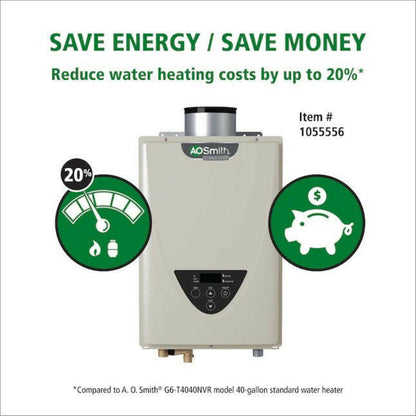 A.O. Smith Signature Series 8-GPM 190000-BTU Indoor Natural Gas/Liquid Propane Tankless Water Heater - Item #1055556 | Model #GT15-310C-I