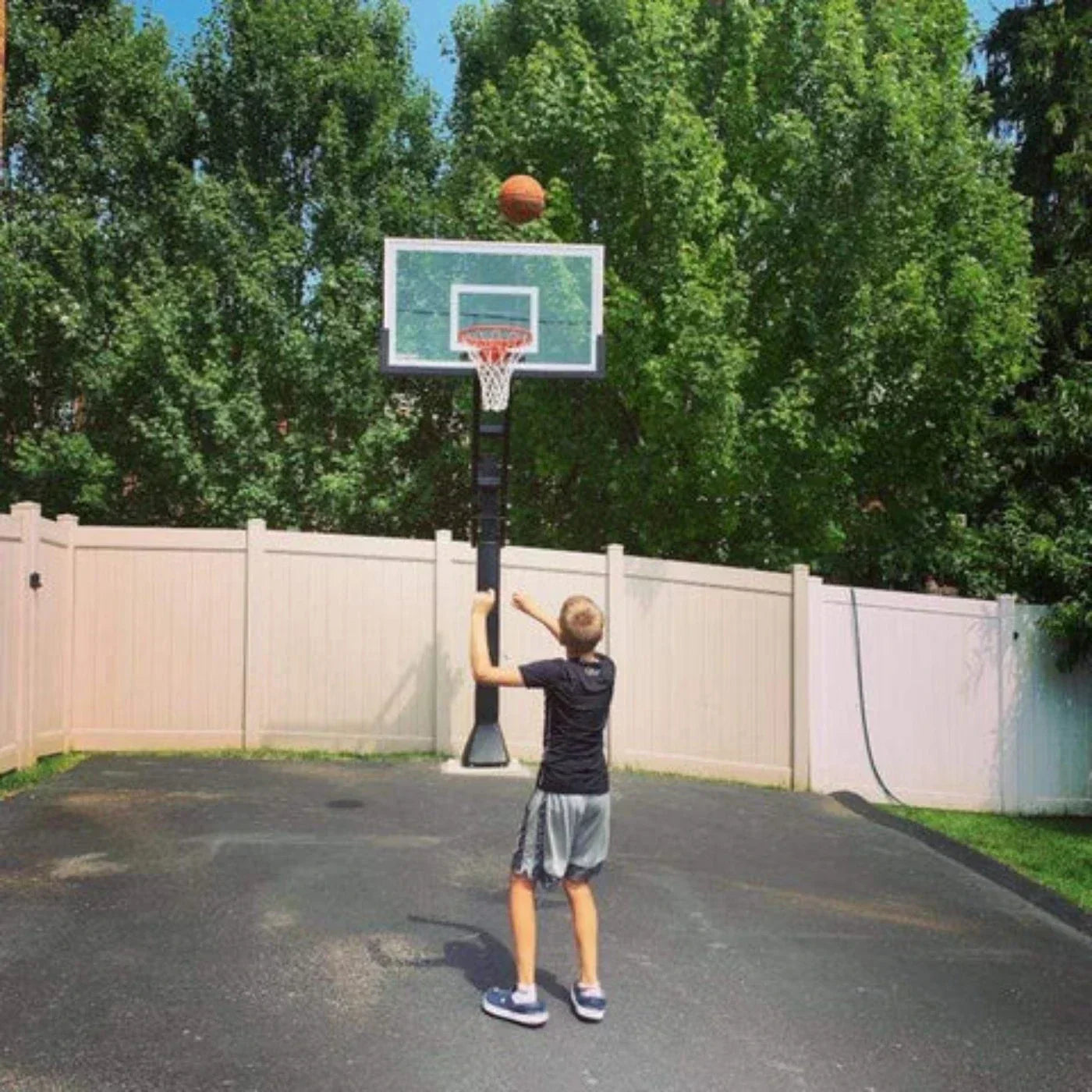 Ironclad Triple Threat 36x60 Adjustable In-Ground Basketball Hoop - TPT554-LG