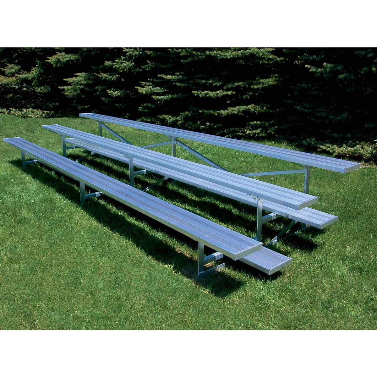 Jaypro Bleacher - 15' 3 Row - Single Foot Plank - Standard, Outdoor - BLCH-3