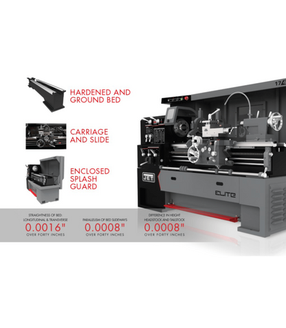 JET Elite Lathe E-1340VS with ACU-RITE 203 CSS DRO - JET-892407