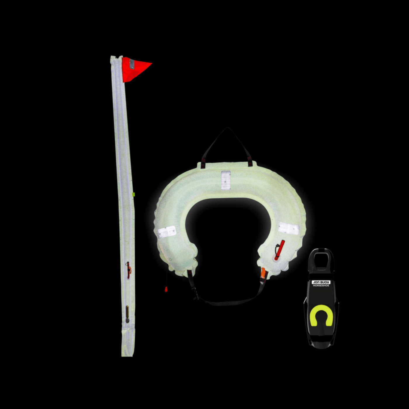 Jon Buoy Danbuoy & Horseshoe Combo Glo Lite - 45-JON2225