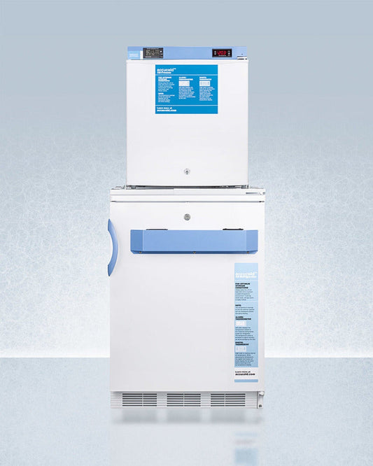 Accucold - 24" Wide All-Refrigerator/All-Freezer Combination - FF7LW-FS24LSTACKMED2