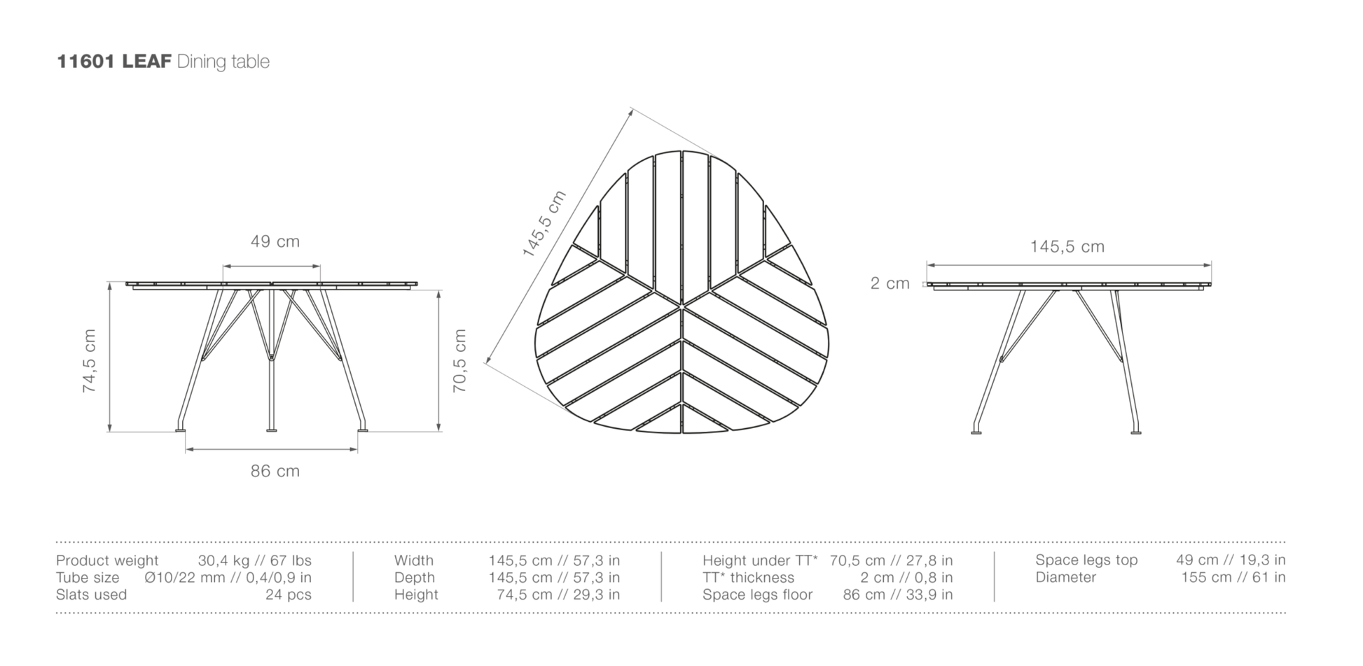 HOUE LEAF Dining Table - Procure Décor