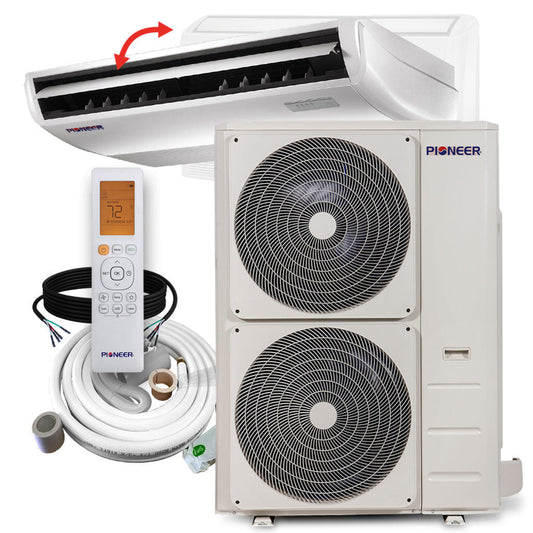 Pioneer 48,000 BTU 18.9 SEER2 Floor/Ceiling Mini-Split Inverter+ Air Conditioner Heat Pump System Full Set 230V - UYB048GMFILCAD-10
