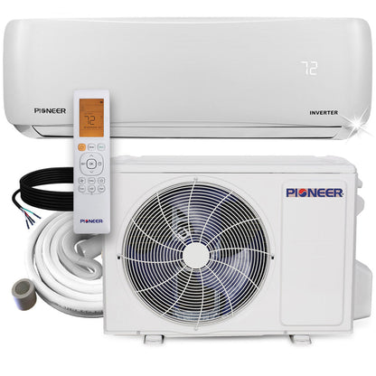 Pioneer 12,000 BTU 20.8 SEER2 Ductless Mini-Split Inverter+ Air Conditioner Heat Pump System Full Set 115V - WYS012AMFI20RL-10