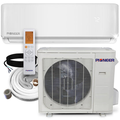Pioneer 36,000 BTU 17.5 SEER2 Ductless Mini-Split Inverter+ Air Conditioner Heat Pump System Full Set 230V - WYS036GMFI20RL-10