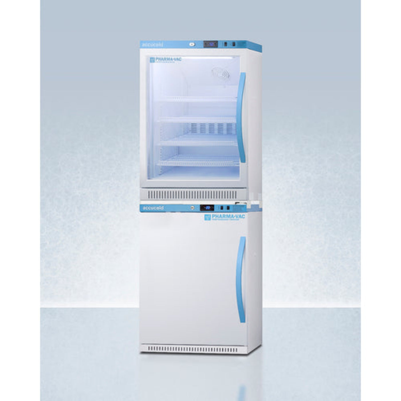 Accucold - 24" Wide Performance Series All-Refrigerator/All-Freezer Combination - ARG6PV-AFZ5PVBIADASTACKLHD