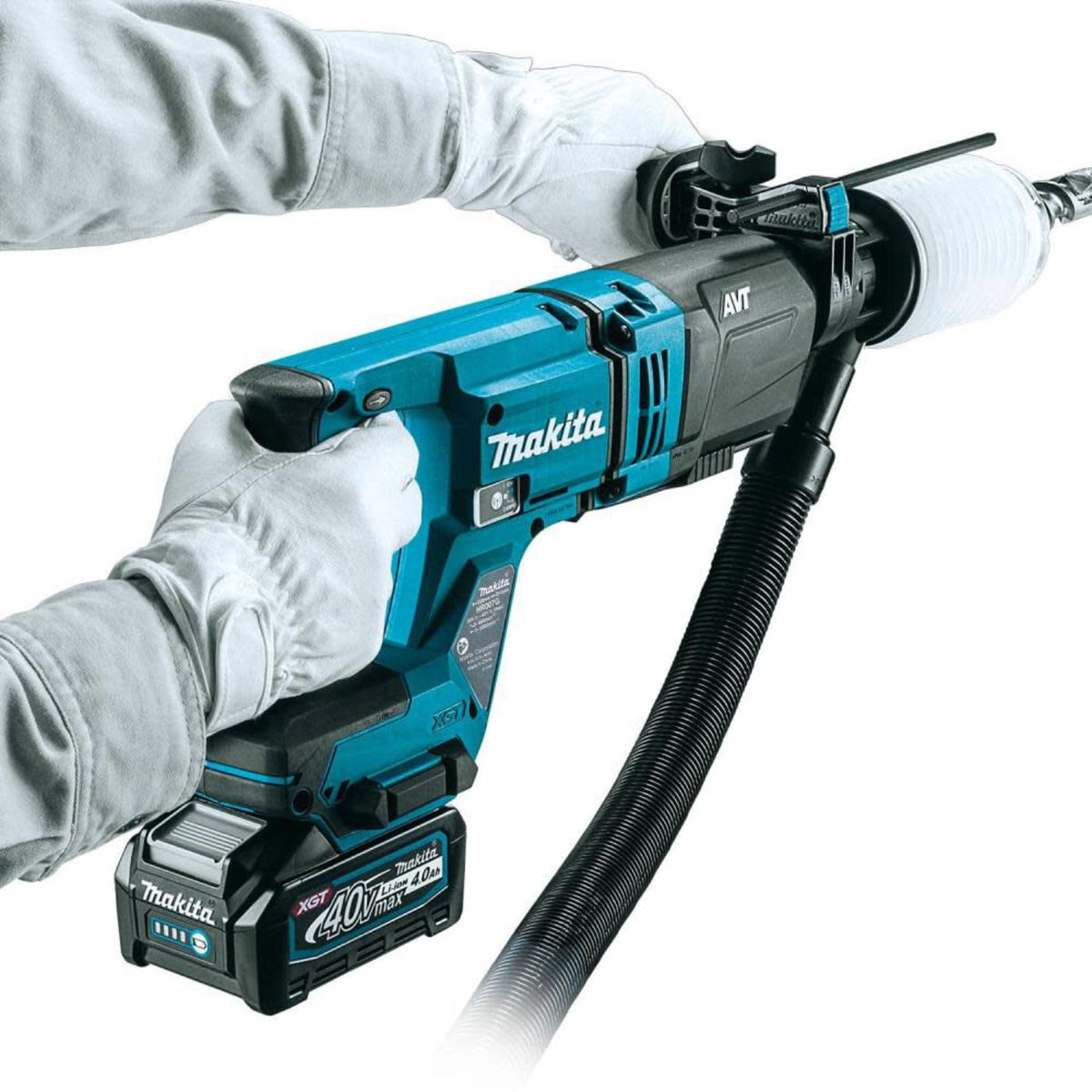 Makita GMH04PLX 80V max (40V max X2) XGT Brushless 70 lb. 1‑1/8" Hex AVT Breaker Hammer Kit, AWS Capable (8.0Ah) & FREE Makita GRH07M1 - GMH04PLX