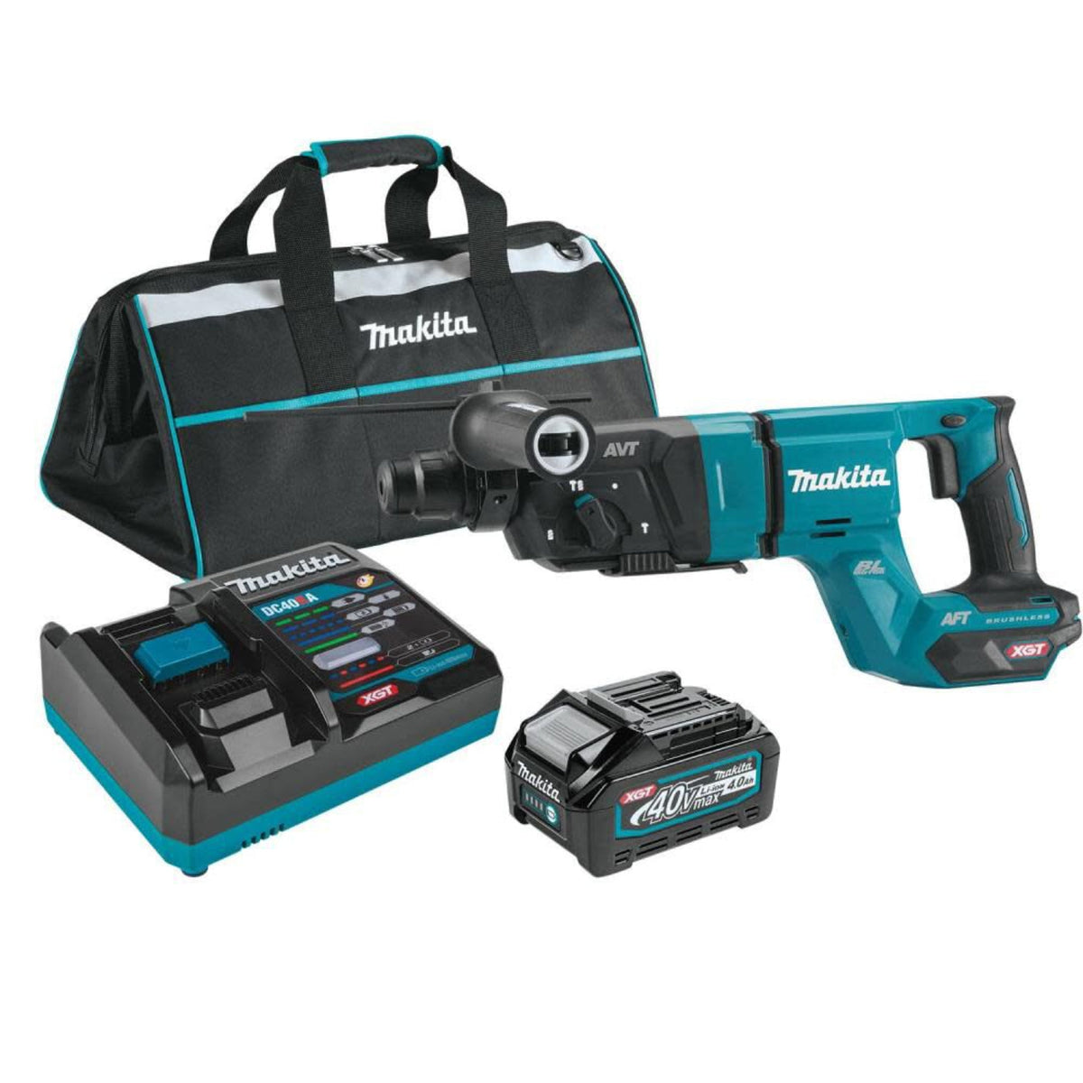 Makita 40V Max XGT️ 1-1/8in AVT Rotary Hammer Kit & FREE Makita GRH07ZW - GRH07M1