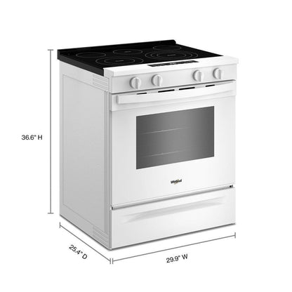 WHIRLPOOL 30-inch Electric Smart Range with Air Cooking Technology White - WSES5030SW
