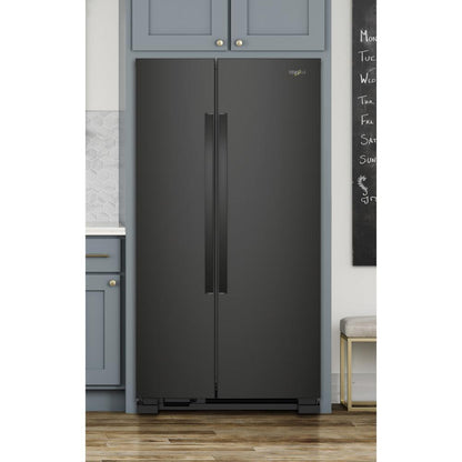 WHIRLPOOL 33-inch Wide Side-by-Side Refrigerator - 22 cu. ft. Black - WRS312SNHB