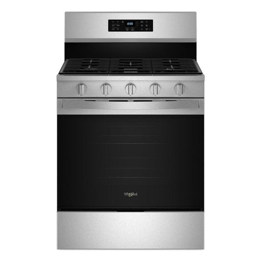 WHIRLPOOL 30-inch Gas Range with Air Cooking Technology, No Preheat Air Fry and Air Baking and Self Clean in Stainless Steel - WFGS5030RS