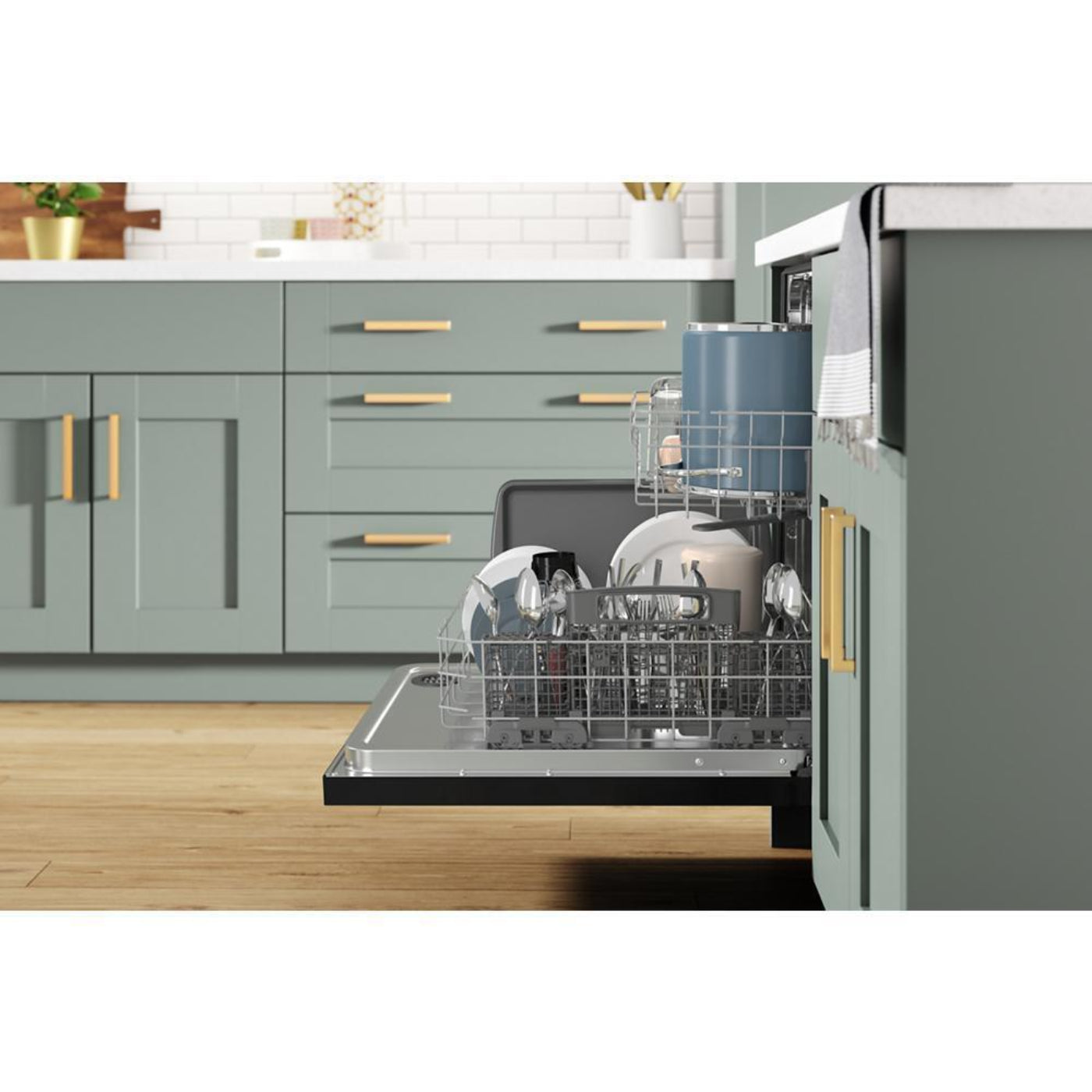WHIRLPOOL Large Capacity Dishwasher with Tall Top Rack Black - WDT740SALB