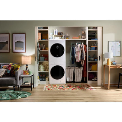 WHIRLPOOL Compact ENERGY STAR Ventless Heat Pump Laundry Tower with 2.7-cu ft Washer and Electric 4.3-cu ft Dryer White - WFH5424SW
