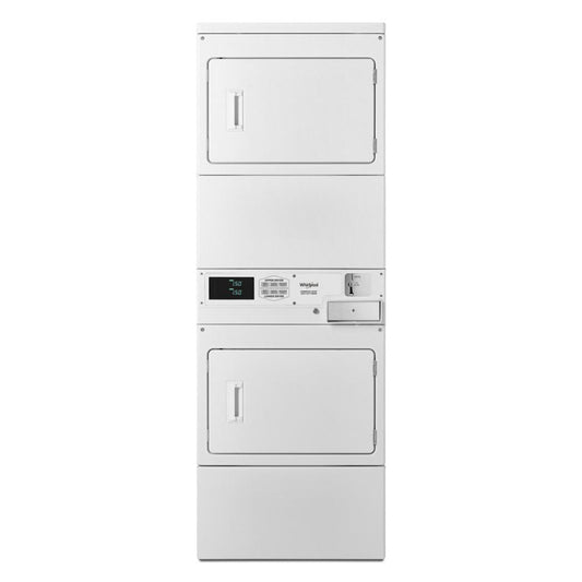 WHIRLPOOL Commercial Gas Stack Dryer with Factory-Installed Coin Drop and Coin Box White - CGSP2958JQ