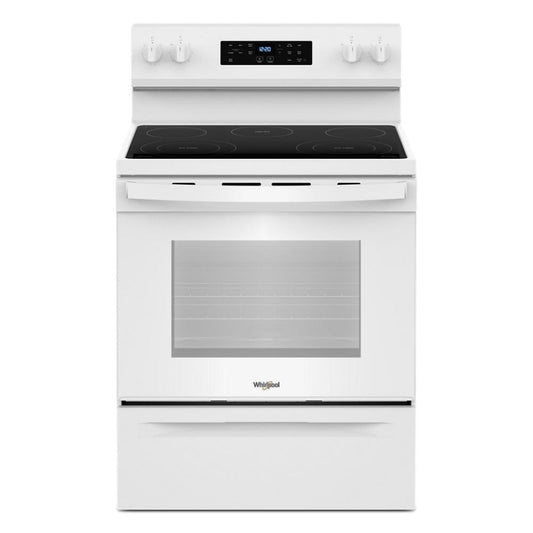 WHIRLPOOL 30-inch Electric Range with No Preheat Mode and Steam Clean White - WFES3330RW