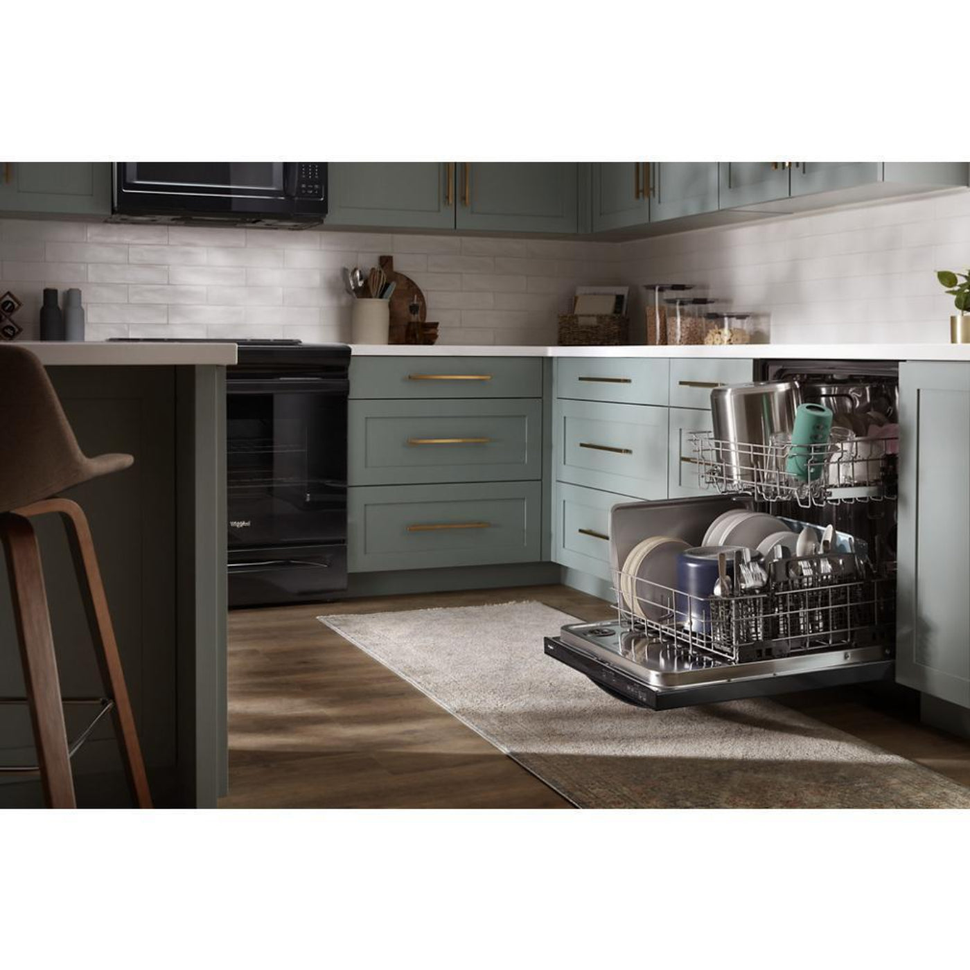 WHIRLPOOL Large Capacity Dishwasher with Tall Top Rack Black - WDT740SALB